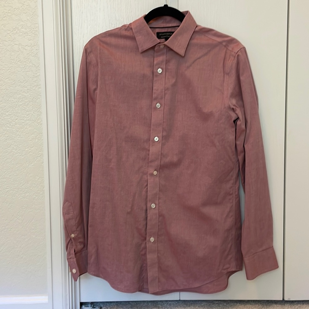Banana Republic- Red Casual Button Down Shirt